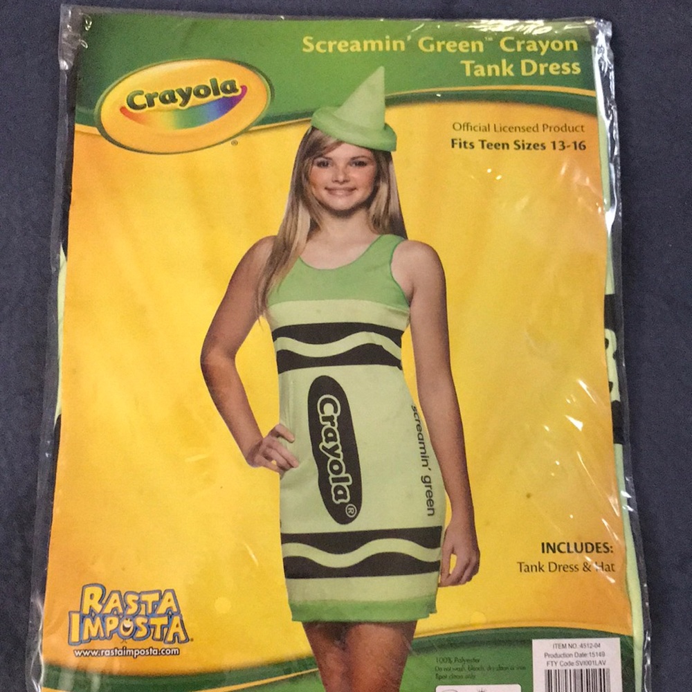Teen Crayola Halloween Costume Screamin’ Green